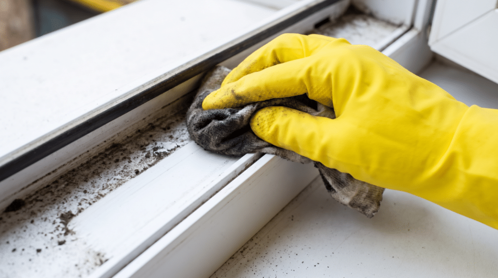 how to clean window tracks